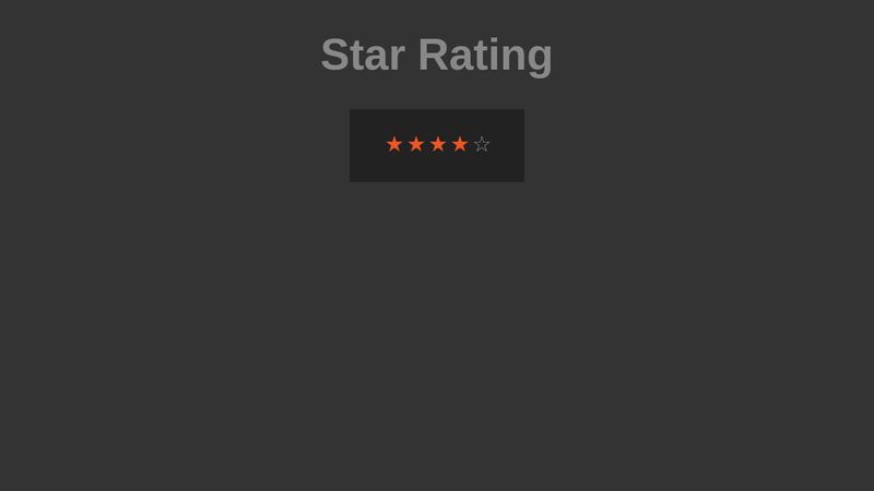CSS Star Ratings with Radio Buttons