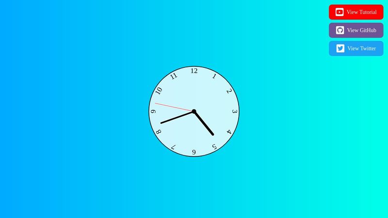 Analog Clock Web Dev Simplified 01