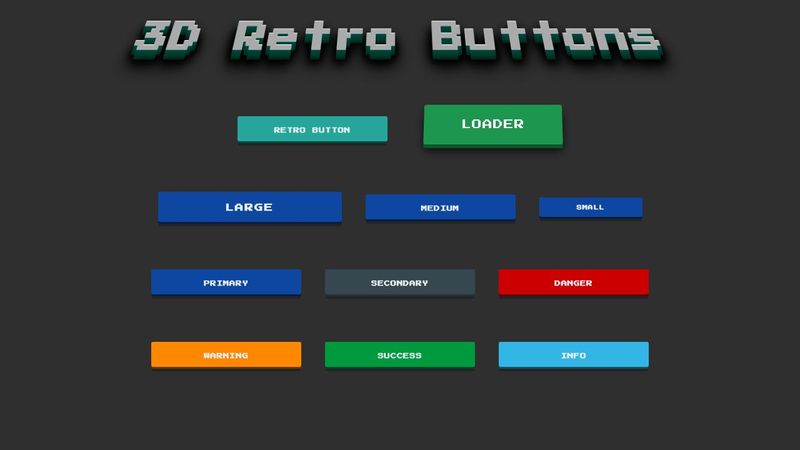 3D Retro Buttons