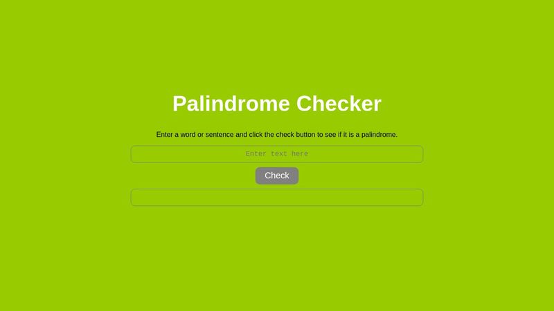 palindrome checker