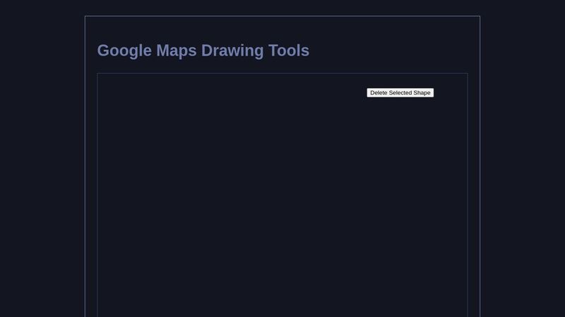 Google Maps Drawing Tools