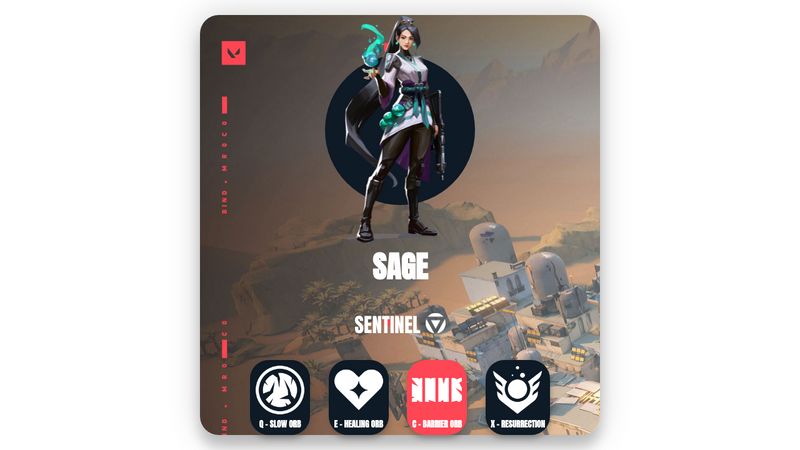 Valorant Agent Cards | SAGE