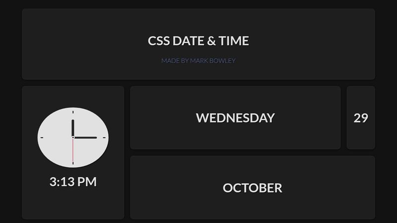 CSS Date & Time