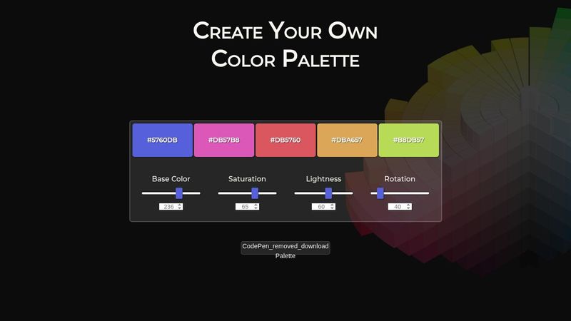 Calculate color-palettes in css
