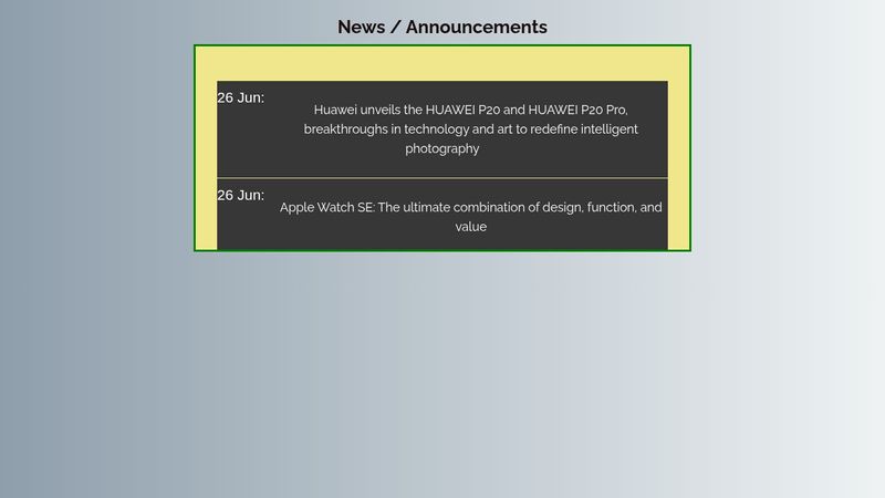 Vertical Scrolling News / Announcements Ticker Example With Hyperlinks ...