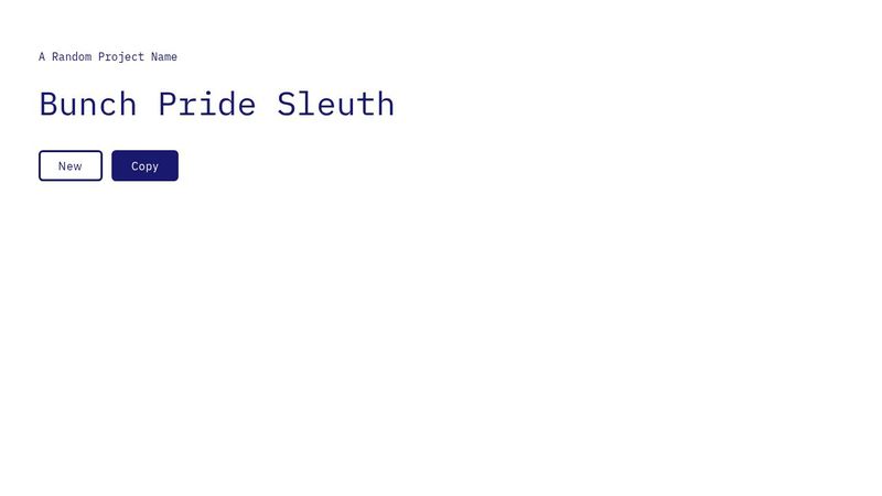 Random Project Name Generator