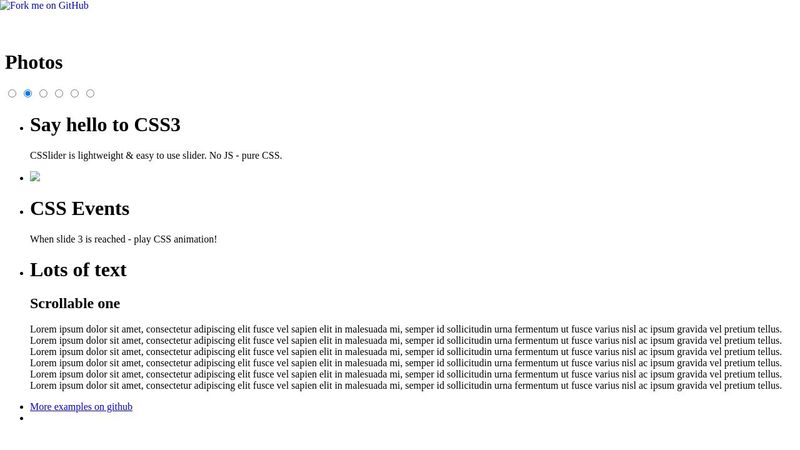 Pure CSS Slider