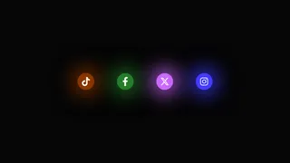 Social Icon Glowing Effect