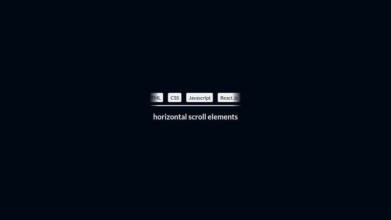 horizontal infinite scrolling elements