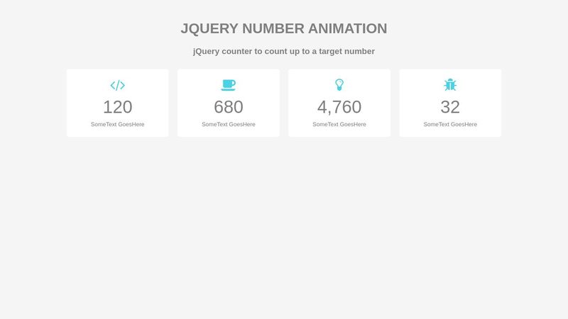 jQuery Number Counter