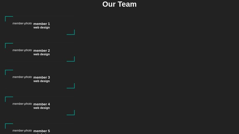 responsive our team section html css