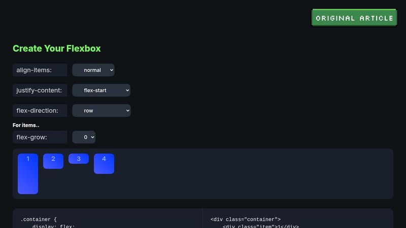 CSS Flexbox Generator