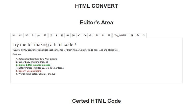 Text To HTML Converter