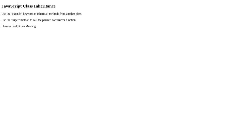 JS Class Inheritance image.