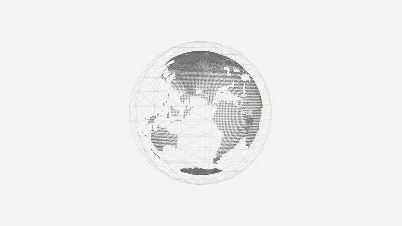 three.js - particle globe
