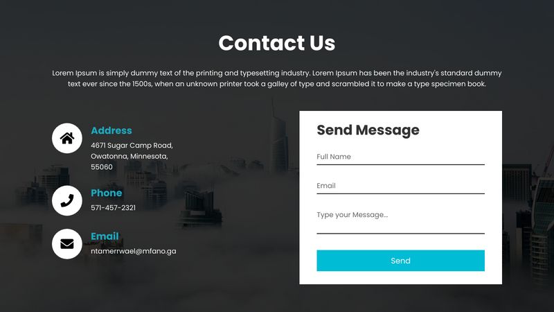 Responsive Contact Us Page