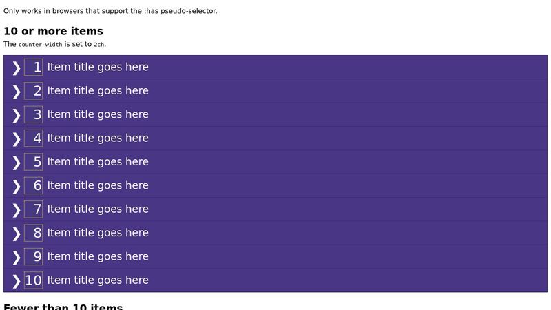 Aligning Numbers in Columns with CSS Custom Properties (Variables)