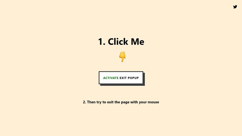Pure CSS Exit Intent Popup