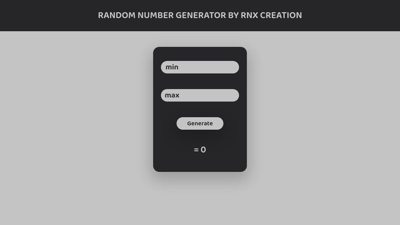 random number generator using html , css and javaScript