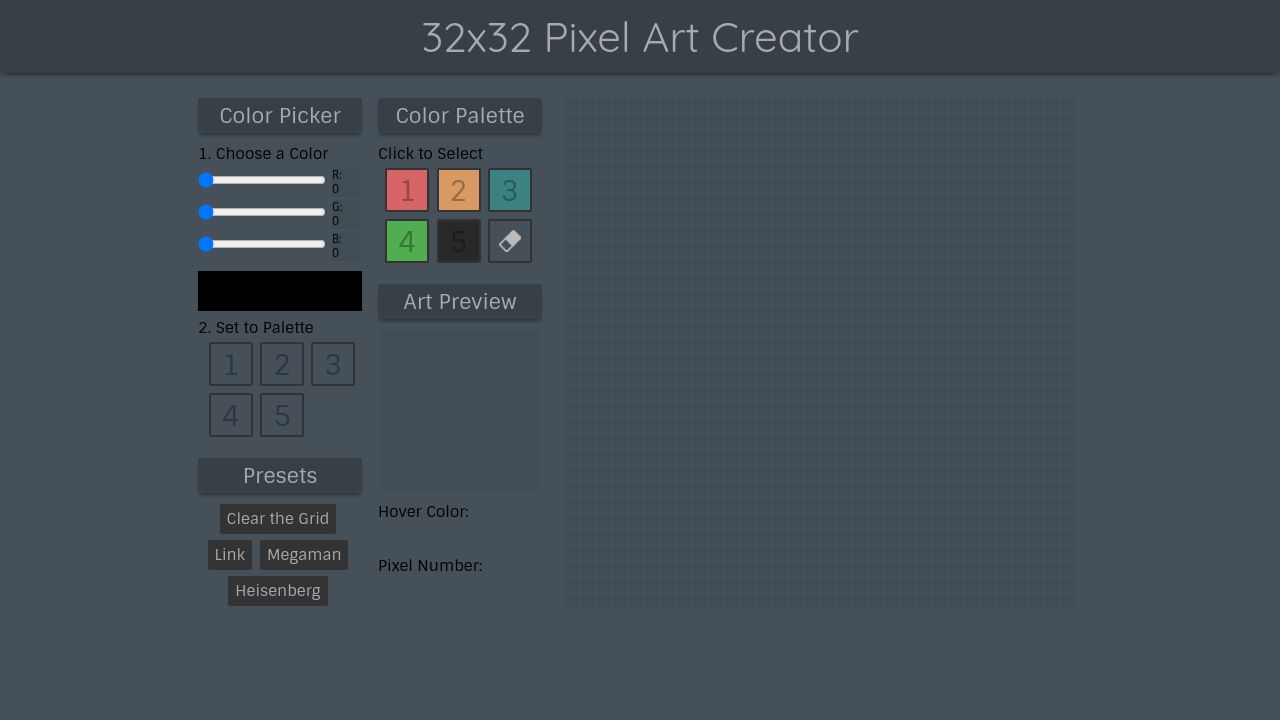 32x32 Pixel Art Creator