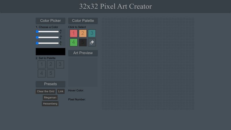 32x32 Pixel Art Creator