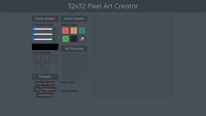 32x32 Pixel Art Creator