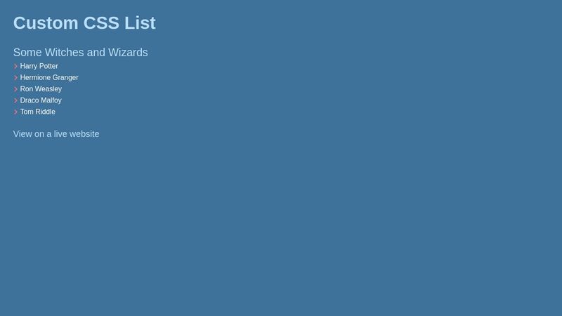 CSS - List with Pointers