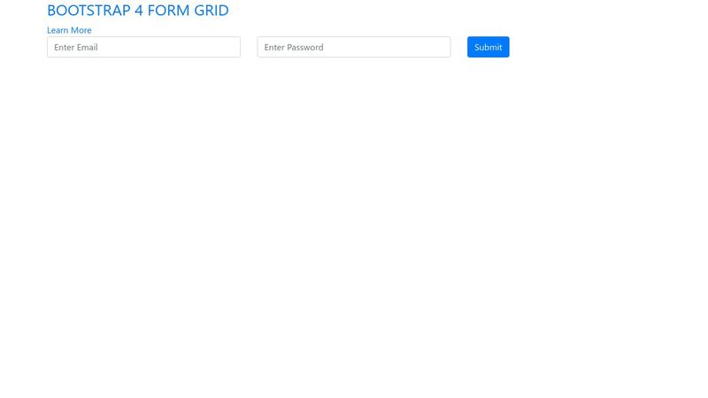 BOOTSTRAP 4 FORM GRID