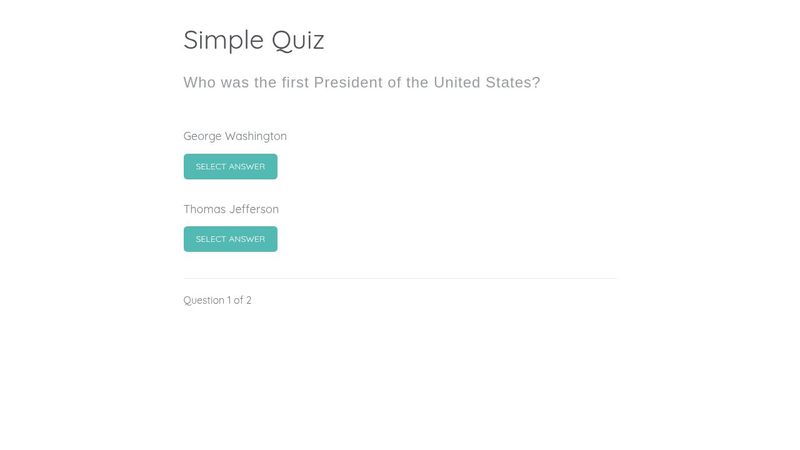 Simple Quiz Application JS