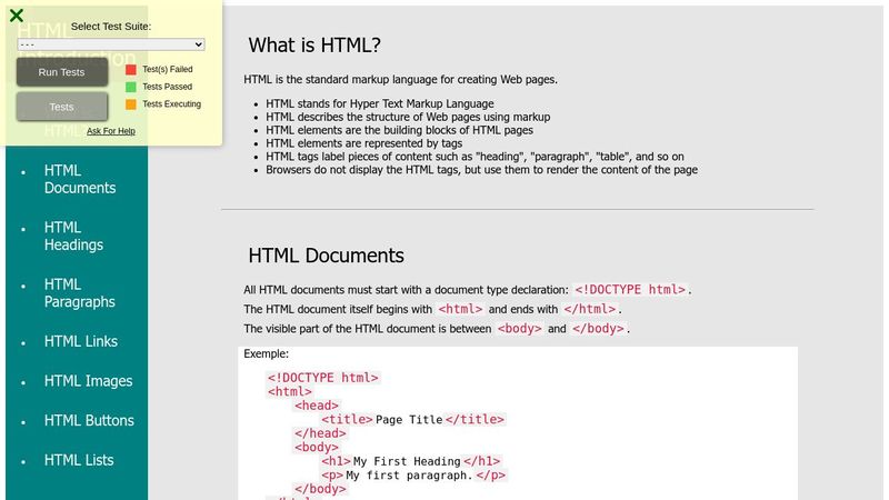 Technical Documentation Page: HTML