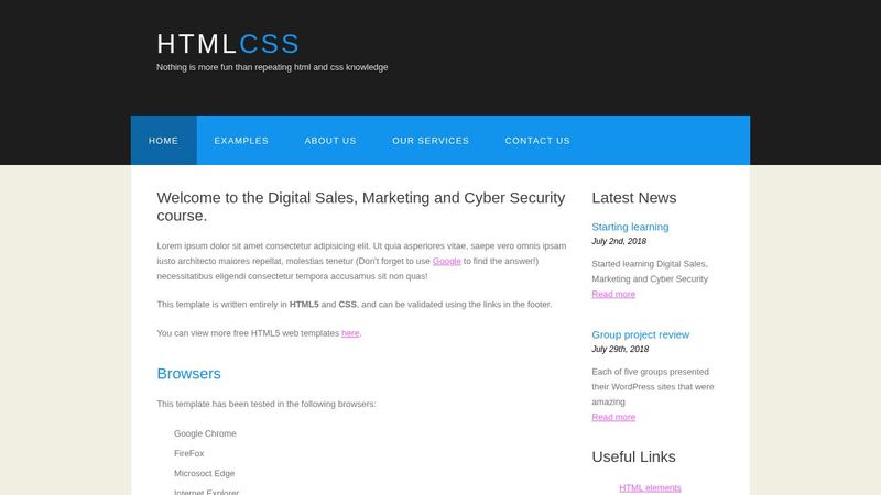 Practical task (Fix HTML and CSS syntaxes)
