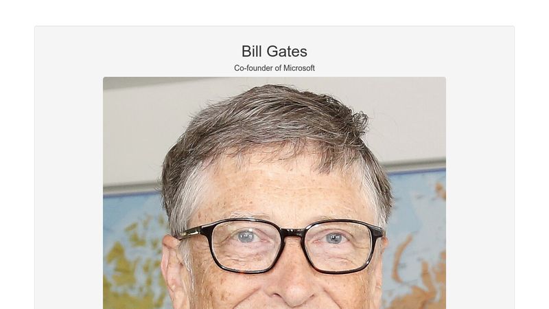 Bill Gates Tribute Page