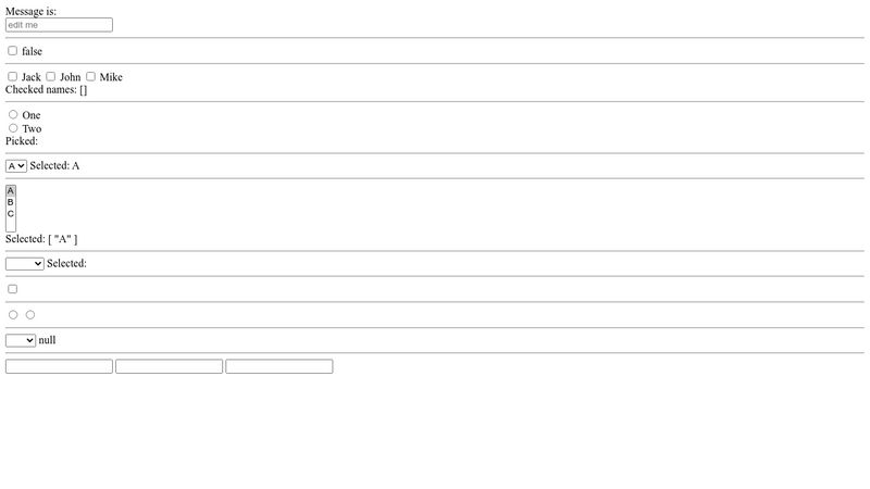 Form Input Bindings