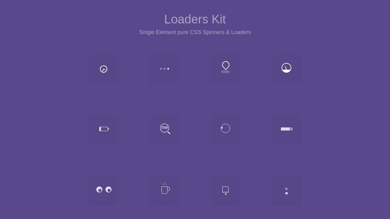 Pure CSS Loaders kit