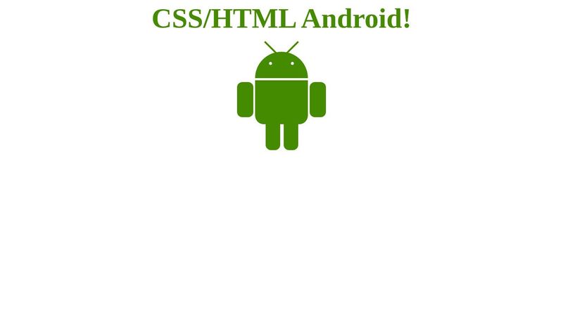 CSS/HTML Android Guy
