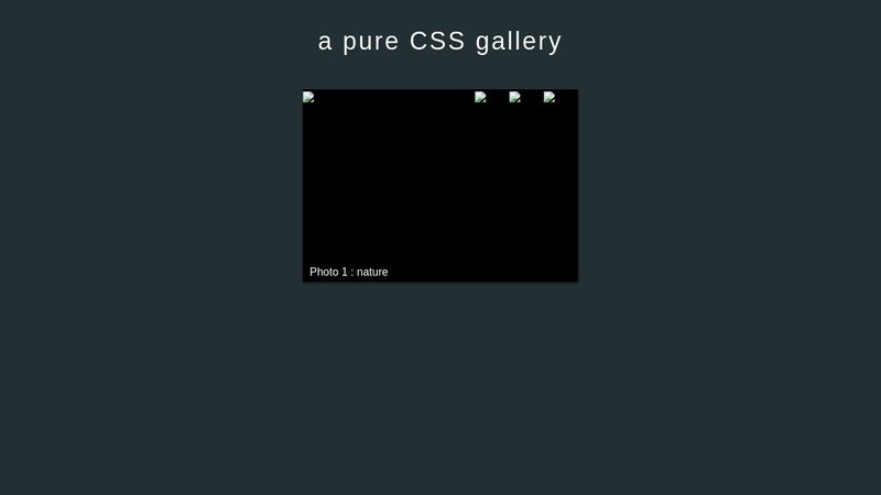 Simple & pure CSS tiny gallery