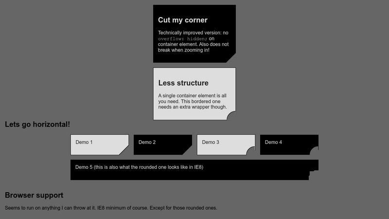 CSS Cut Corners