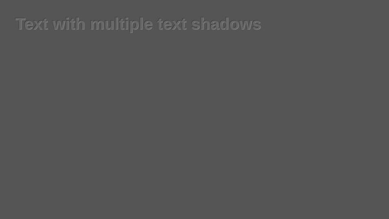 Multiple Text Shadows