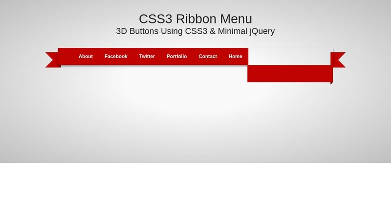 CSS3 Ribbon Menu by Steve Belovarich