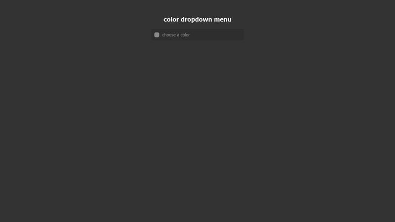 Dropdown Menu