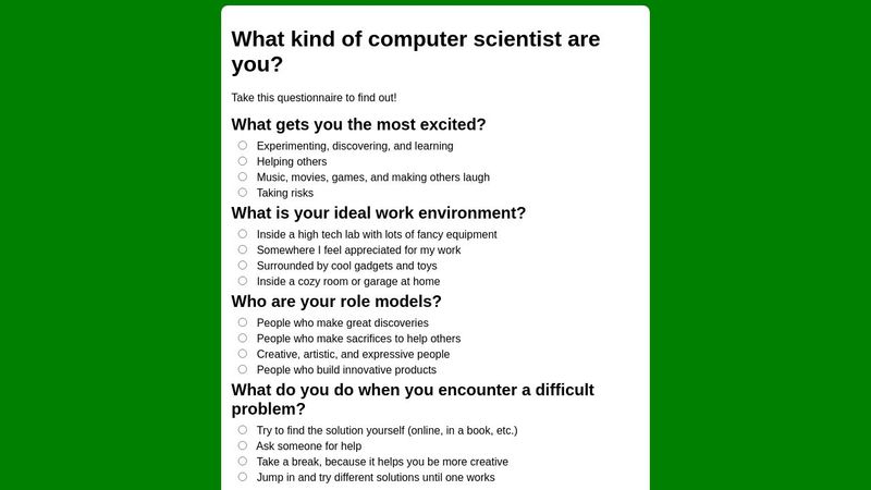 Javascript Questionnaire