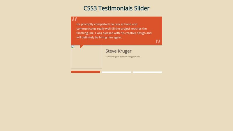 CSS3 Testimonials Slider