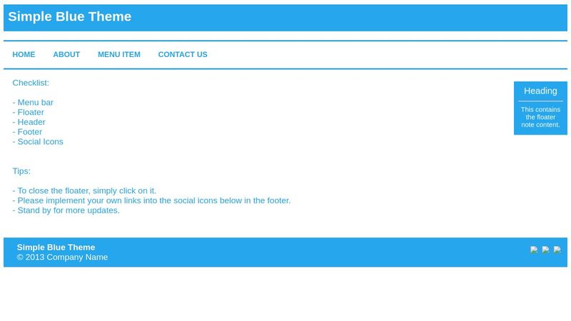 Simple Blue Theme simple-blue-theme