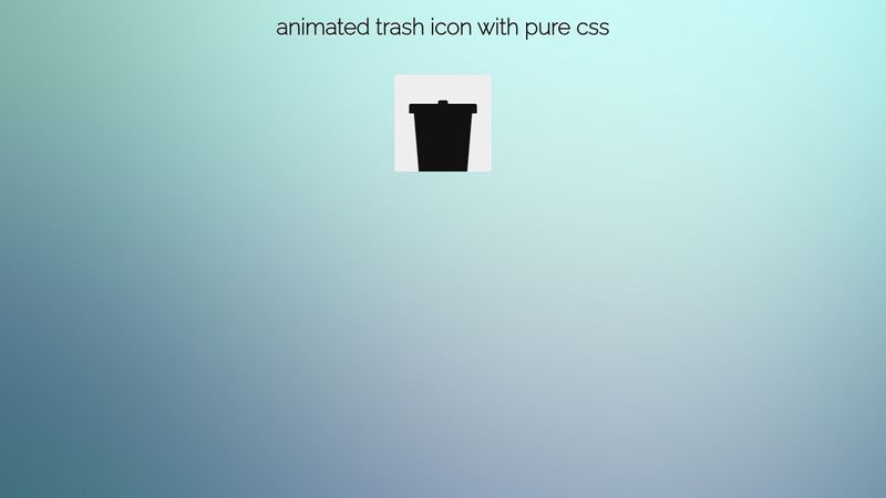 Animated Trash Icon pure CSS
