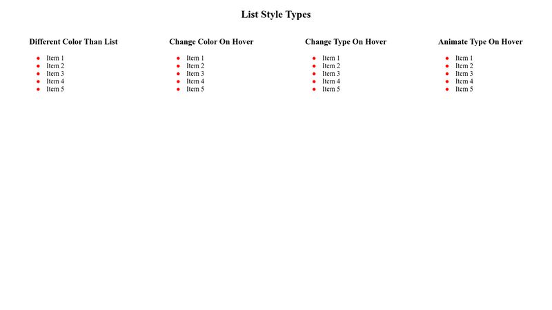 Custom List Style Types