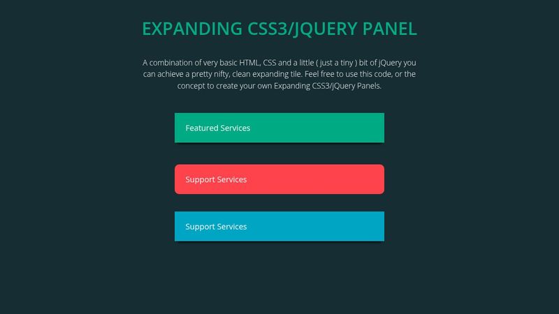 CSS3/jQuery Panel