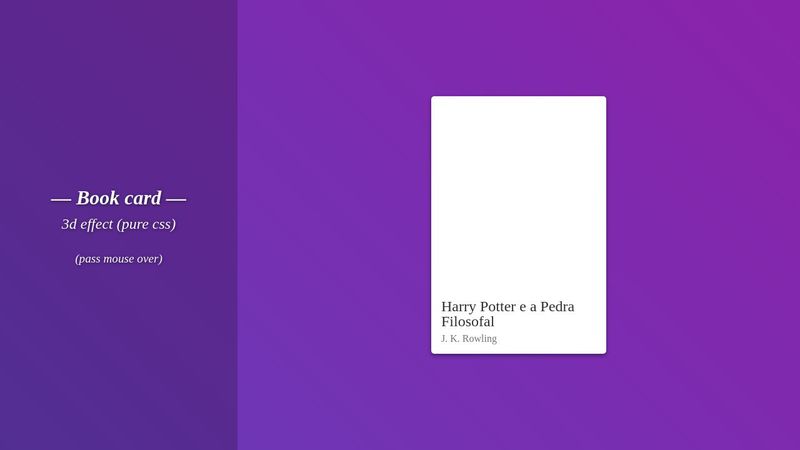 Book card (3d effect) - Pure CSS