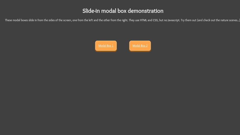 CSS Modal Box Demo