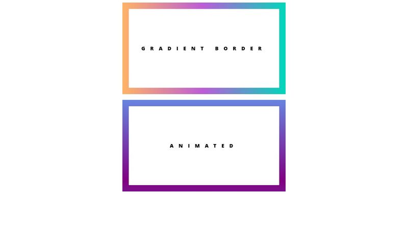 CSS Gradient Border + Animated
