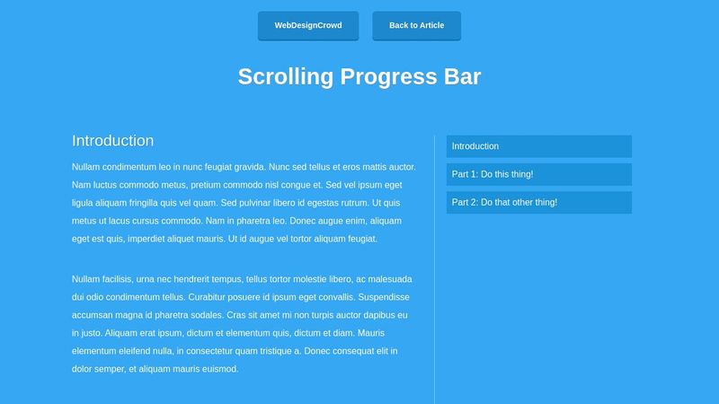 page scroll progress bar